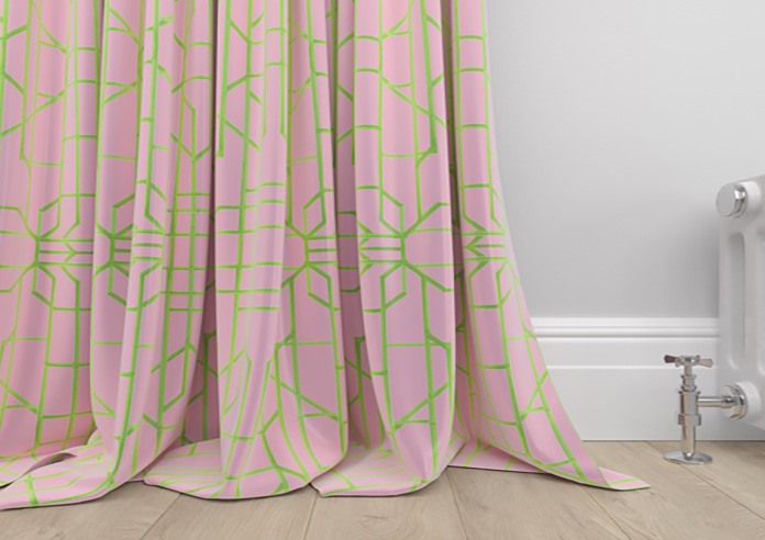 Bamboo Candy, Green Pink - Made To Measure Curtains - Image 6